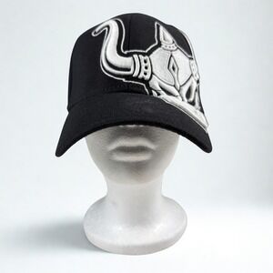 Warrior International Hat‎ Mens OSFM Black Viking Embroidered A-Flex Stretch Cap